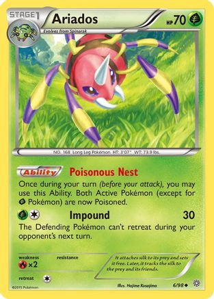 Ariados 006/98 - Reverse Holofoil XY Ancient Origins