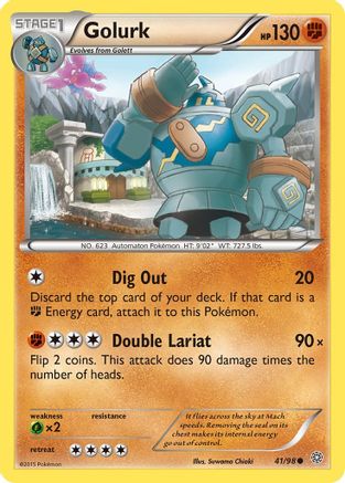 Golurk 041/98 - Reverse Holofoil XY Ancient Origins