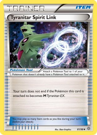 Tyranitar Spirit Link 081/98 - Reverse Holofoil XY Ancient Origins