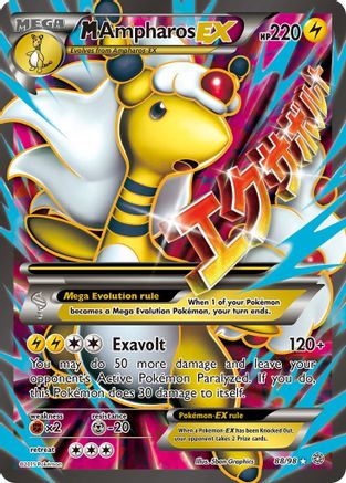 M Ampharos EX (Full Art) 088/98 - Holofoil XY Ancient Origins