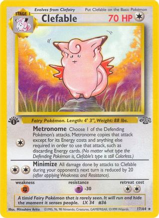 Clefable 017/64 - 1st Edition Jungle