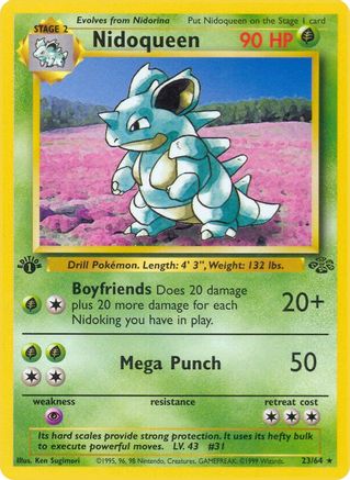 Nidoqueen 023/64 - 1st Edition Jungle