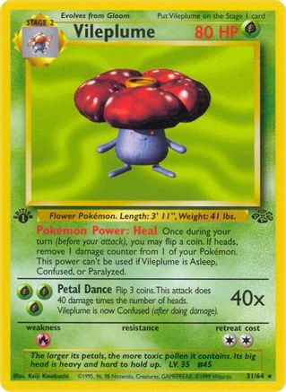Vileplume 031/64 - 1st Edition Jungle