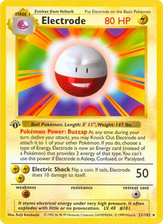 Electrode 021/102 - 1st Edition Base Set