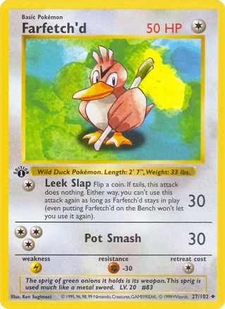 Farfetch'd 027/102 - Shadowless Base Set