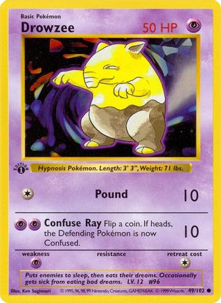 Drowzee 049/102 - 1st Edition Base Set