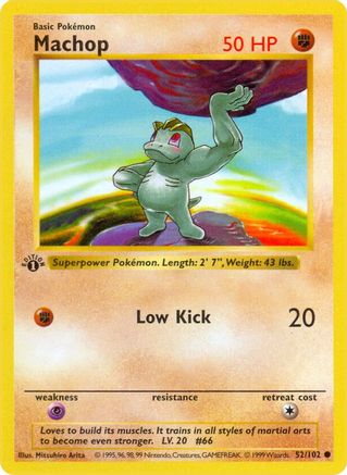 Machop 052/102 - Shadowless Base Set