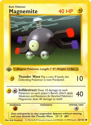 Magnemite 053/102 - 1st Edition Base Set