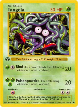 Tangela 066/102 - Shadowless Base Set