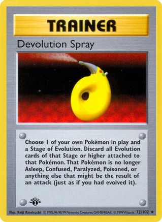 Devolution Spray 072/102 - 1st Edition Base Set