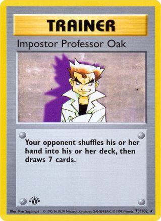 Impostor Professor Oak 073/102 - Shadowless Base Set