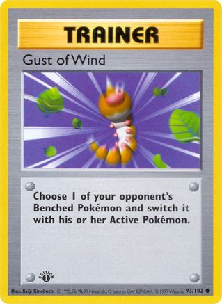 Gust of Wind 093/102 - 1st Edition Base Set