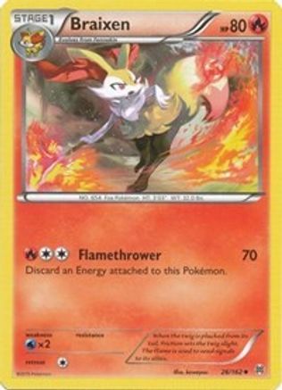 Braixen 026/162 - Reverse Holofoil XY BREAKthrough