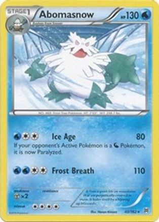 Abomasnow 040/162 - Reverse Holofoil XY BREAKthrough