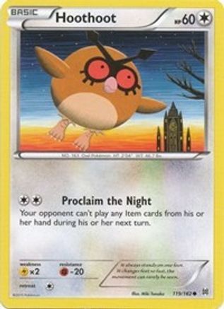 Hoothoot 119/162 - Reverse Holofoil XY BREAKthrough