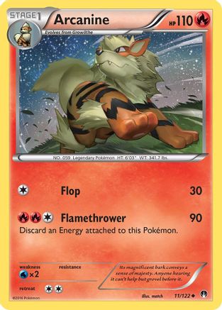 Arcanine 011/122 - Reverse Holofoil XY BREAKpoint