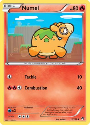 Numel 012/122 - Reverse Holofoil XY BREAKpoint