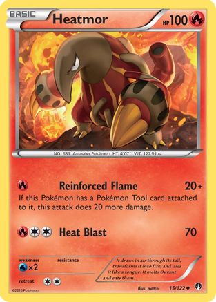Heatmor 015/122 - Reverse Holofoil XY BREAKpoint