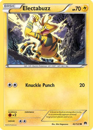 Electabuzz 042/122 - Reverse Holofoil XY BREAKpoint