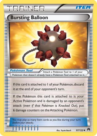 Bursting Balloon 097/122 - Reverse Holofoil XY BREAKpoint