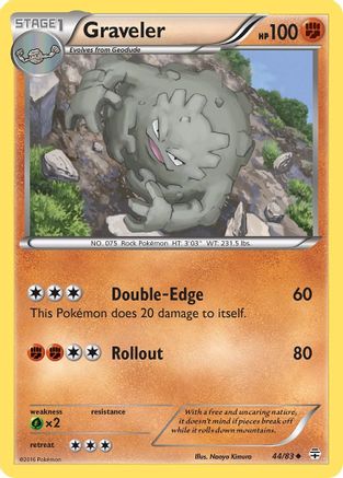 Graveler 044/83 - Reverse Holofoil Generations