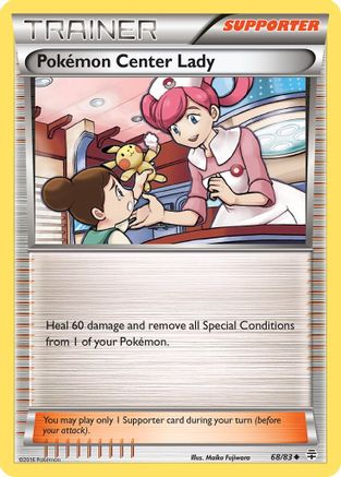 Pokemon Center Lady 068/83 - Reverse Holofoil Generations