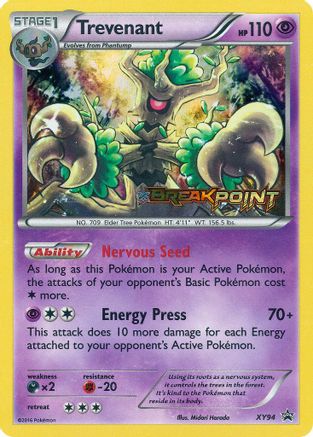 Trevenant (Prerelease) XY94 - Holofoil XY Promos