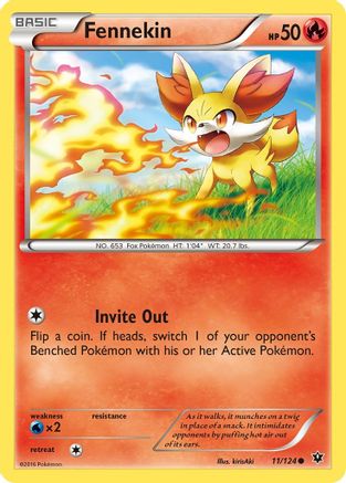 Fennekin 011/124 - Reverse Holofoil XY Fates Collide