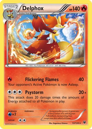 Delphox 013/124 - Reverse Holofoil XY Fates Collide