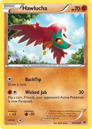 Hawlucha 048/124 - Reverse Holofoil XY Fates Collide