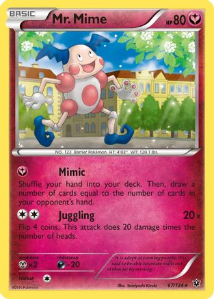 Mr. Mime 067/124 - Reverse Holofoil XY Fates Collide