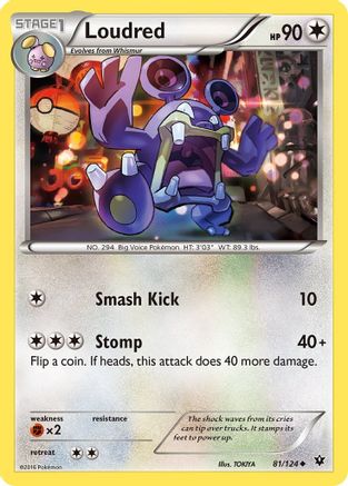 Loudred 081/124 - Reverse Holofoil XY Fates Collide