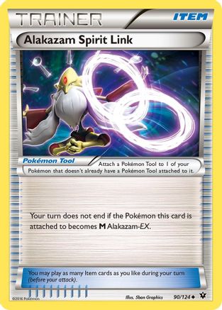 Alakazam Spirit Link 090/124 - Reverse Holofoil XY Fates Collide