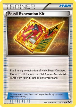 Fossil Excavation Kit 101/124 - Reverse Holofoil XY Fates Collide