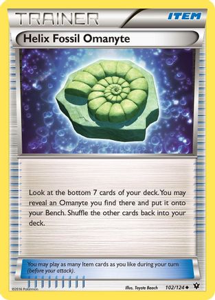 Helix Fossil Omanyte 102/124 - XY Fates Collide