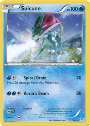 Suicune (14 (14 - Non-Holo) 014 XY Trainer Kit Pikachu Libre & Suicune