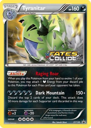 Tyranitar (Prerelease) XY130 - Holofoil XY Promos