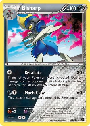 Bisharp 064/114 - Holofoil XY Steam Siege