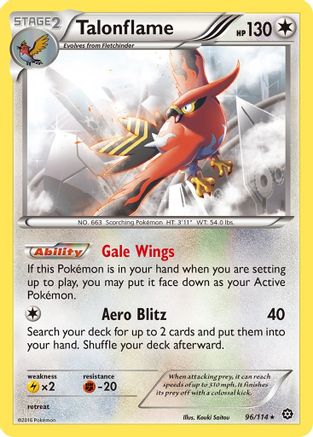 Talonflame 096/114 - Reverse Holofoil XY Steam Siege