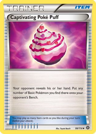 Captivating Poke Puff 099/114 - Reverse Holofoil XY Steam Siege