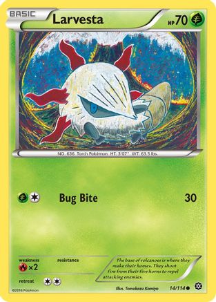 Larvesta 014/114 - Reverse Holofoil XY Steam Siege