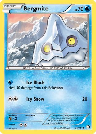 Bergmite 036/114 - Reverse Holofoil XY Steam Siege