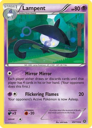 Lampent 049/114 - Reverse Holofoil XY Steam Siege