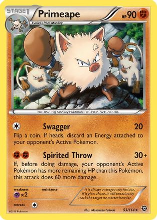 Primeape 053/114 - XY Steam Siege