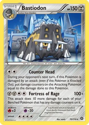 Bastiodon 070/114 - Reverse Holofoil XY Steam Siege