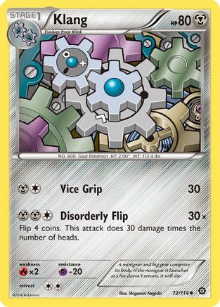 Klang 072/114 - Reverse Holofoil XY Steam Siege