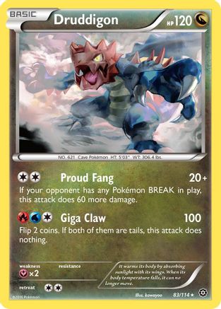 Druddigon 083/114 - Reverse Holofoil XY Steam Siege
