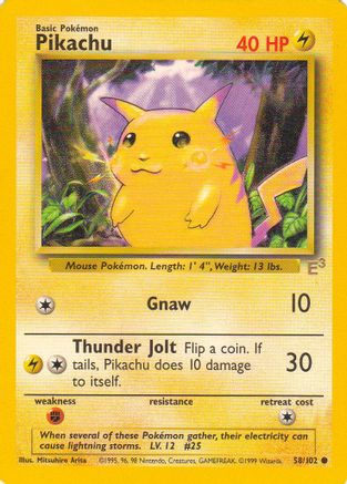 Pikachu (E3 Stamped) 058/102 Miscellaneous Cards & Products