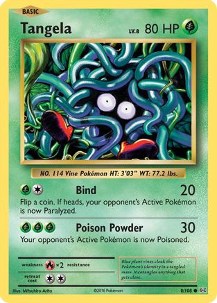 Tangela 008/108 - Reverse Holofoil XY Evolutions