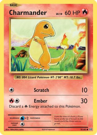 Charmander 009/108 - Reverse Holofoil XY Evolutions